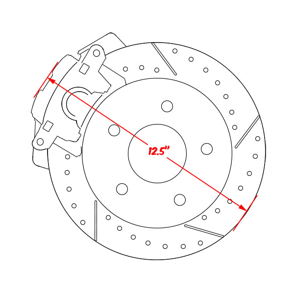 1963-70 Chevy C10 Disc Brake Conversion Kit, Rear 6-lug