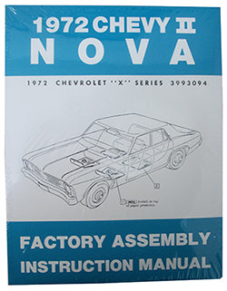 1972 CHEVY NOVA, CHEVY II FACTORY ASSEMBLY MANUAL