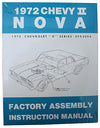 1972 CHEVY NOVA, CHEVY II FACTORY ASSEMBLY MANUAL