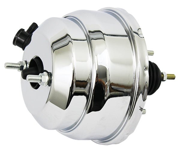 Power Brake Booster, 8" Dual Diaphragm, Chrome Plated - Performance Online