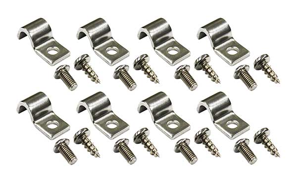 Stainless Steel Fuel and Brake Line Clamps, Single