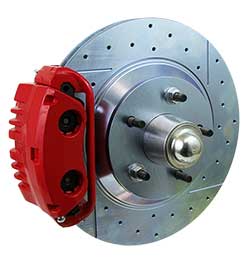 1962-67 Chevy Nova Big Brake Conversion Kit, 13" Rotors, 2" Drop Spindles-Select Caliper Color - Performance Online