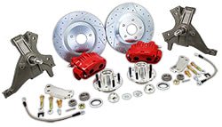 1975-79 Chevy Nova, Disc Brake Conversion Kit, 13" Rotors, 2" Drop Spindles-Select Year/Caliper Color - Performance Online