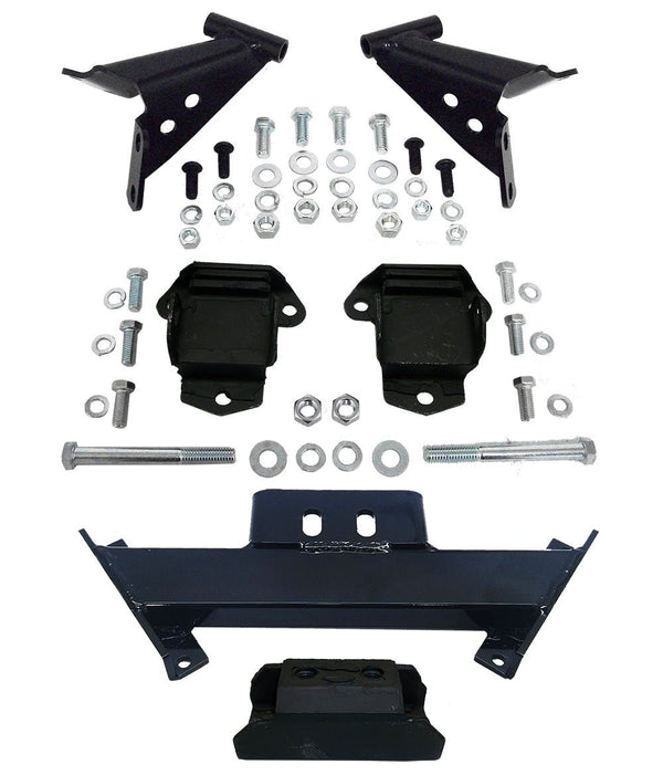 1955-57 Chevy Belair Convertible Engine and Transmission Mount Kit, Deluxe Type - Performance Online
