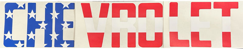 Tailgate Decals, 1967-72 Chevy C10 Fleetside - US FLag Design