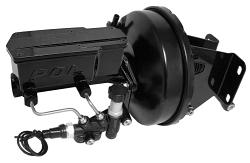 1974-86 Jeep CJ BlackOut Series Power Brake Booster Kit with POL or Wilwood Master Cylinder