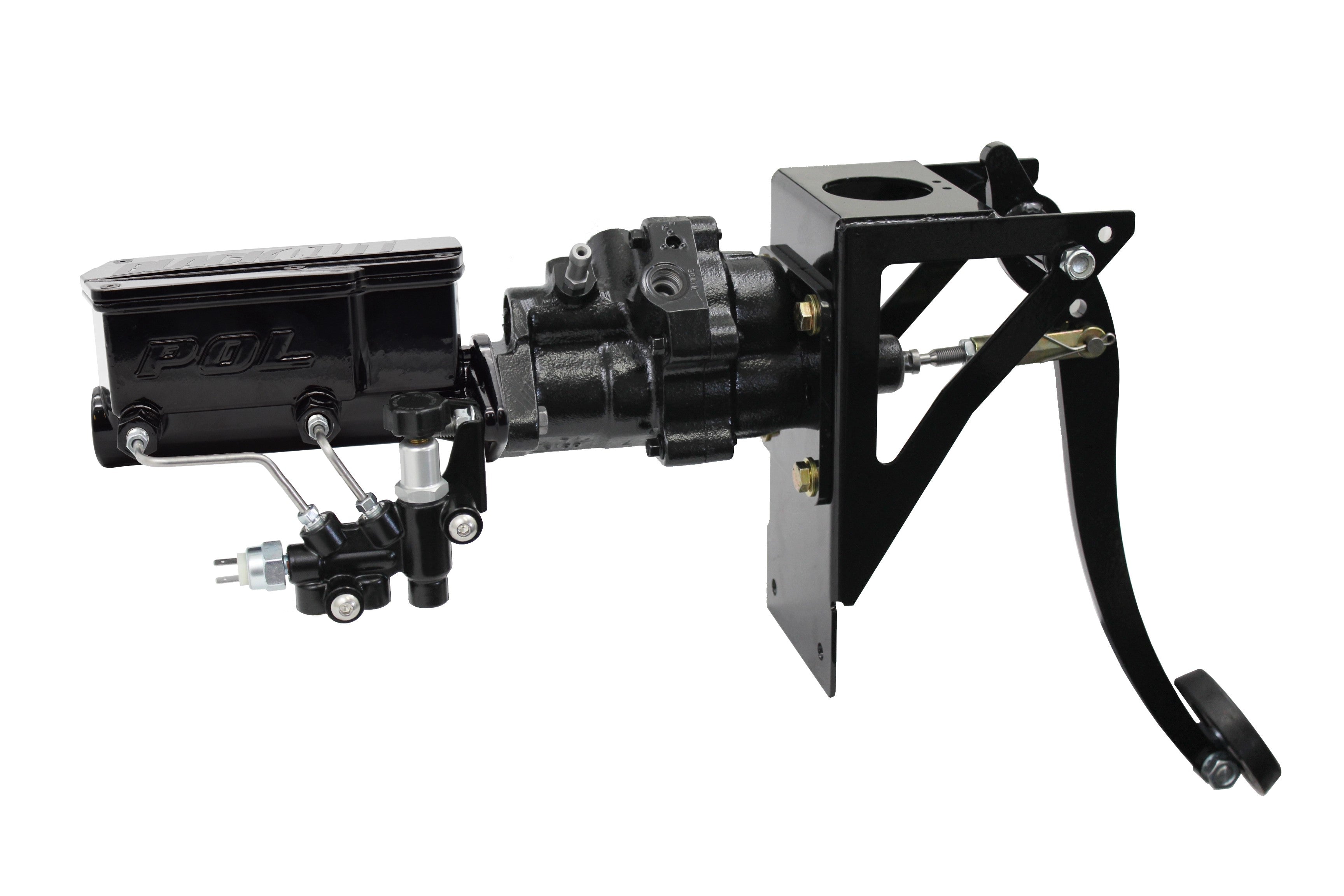Hydropower Hydraulic Brake Assist with POL or Wilwood Master Cylinder, 1954-55.1 Chevy, GMC Truck, Firewall Mount