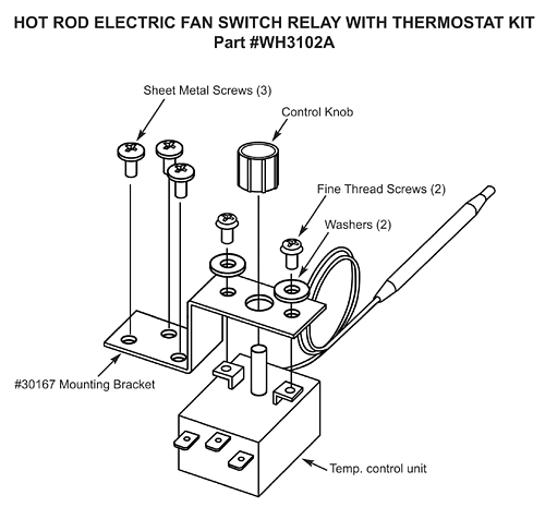Electric Fan Switch with Thermostat, Adjustable