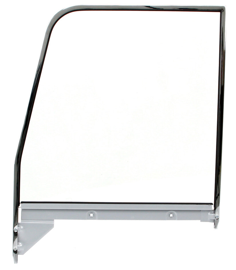 1955-59 Chevy & GMC Truck Replacement Side Door Glass with Chrome Frame