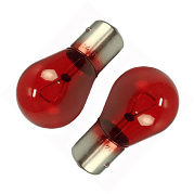 Red 1157 Tail Lamp Bulbs, 12 Volt, Pair