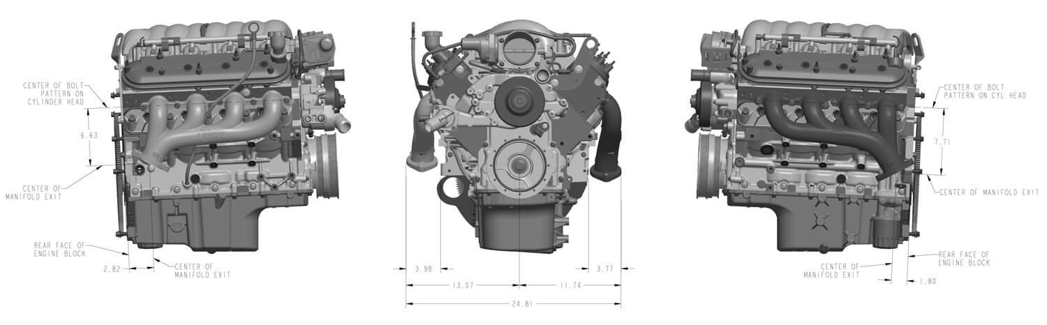 Hooker BlackHeart LS Swap Exhaust Manifolds - 2.25"