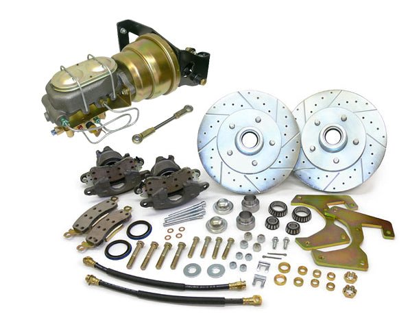1948-52 Ford F-1 Truck Power Disc Brake Conversion Kit, Floor Mount Booster, 5.5" Bolt pattern