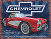 Chevy Stingray Corvette Inspiration Metal Sign