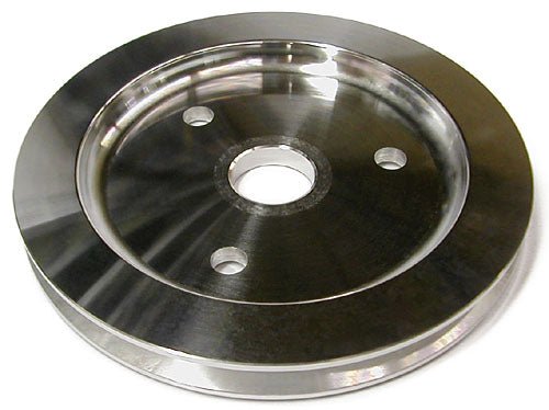 SMALL BLOCK CHEVY SWP CRANKSHAFT PULLEY, ALUMINUM SINGLE GROOVE - Performance Online