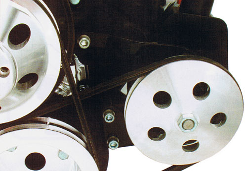 GM POWER STEERING PUMP PULLEY, ALUMINUM SINGLE GROOVE