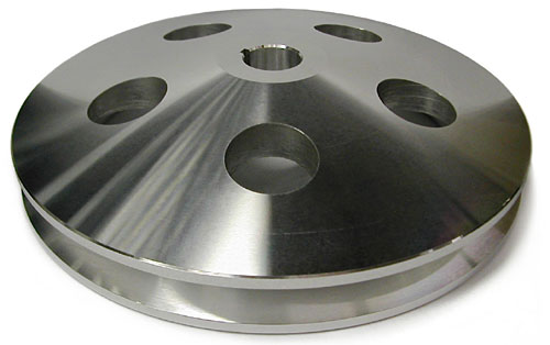 GM POWER STEERING PUMP PULLEY, ALUMINUM SINGLE GROOVE
