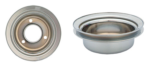 FORD CRANKSHAFT PULLEY, CHROME SINGLE GROOVE