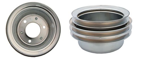 Crankshaft Pulley, Chrome 3 Groove Small Block Ford - Performance Online