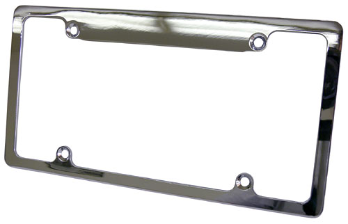 License Plate Frame, Chromed Aluminum