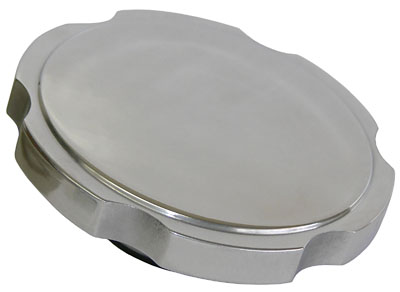 Radiator Cap, Billet Aluminum, Plain, Polished, 16lbs