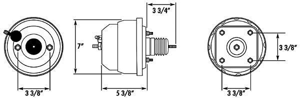 Power Brake Booster, 9" Single, Delco Zinc, X,F,X Body, Riveted bracket