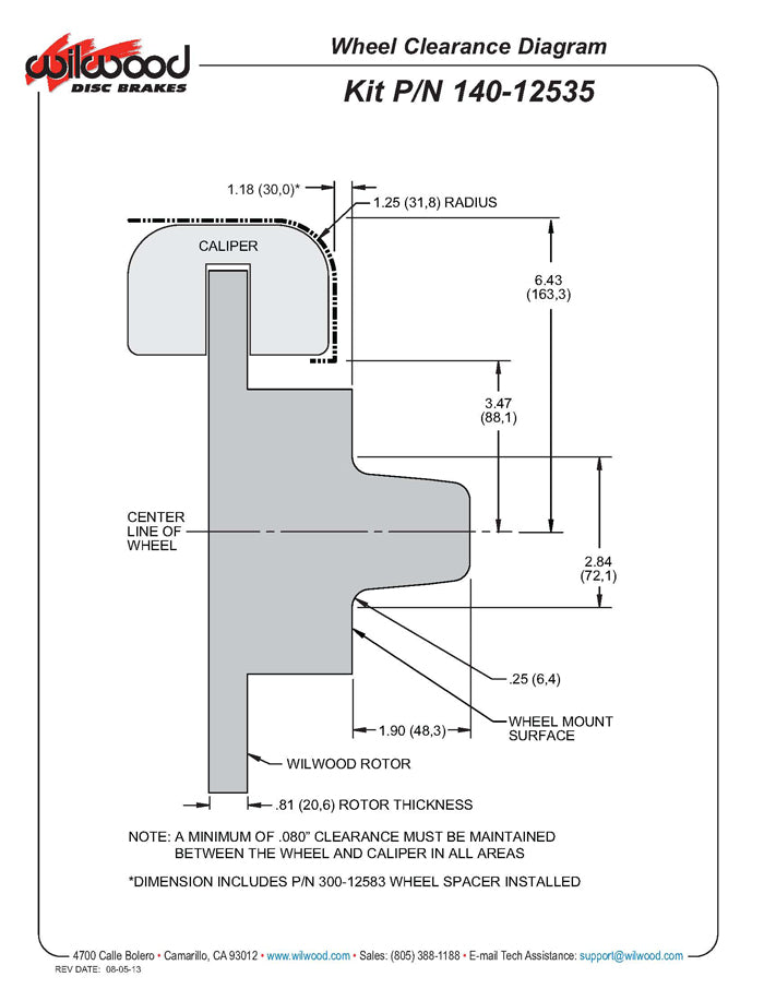 Mustang Minimum Wheel Clearance