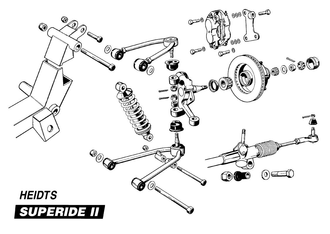 Heidts - 1947-54 Chevy Truck IFS Suspension, Super Ride 2 with MANUAL STEERING
