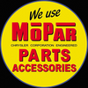 We Use Mopar Parts and Accessories Round Metal Sign