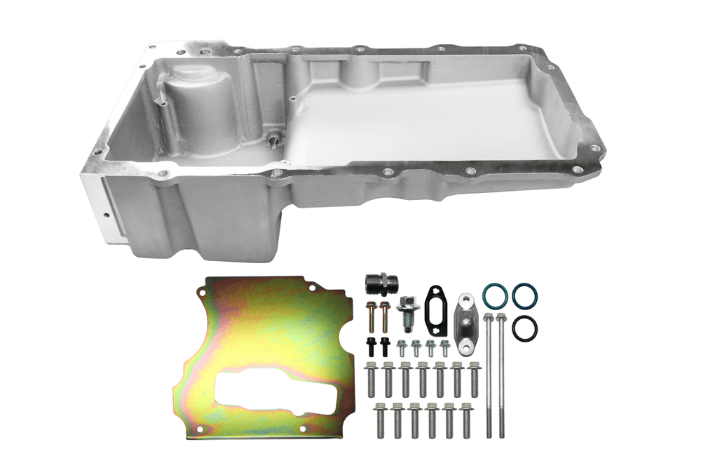FiTech Plus, LS Swap Oil Pan, Standard Profile, Satin, 6.00 Qts w/Filter Capacity