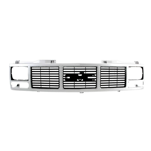 88-93 GMC CK Pickup Suburban Grille Shell - Argent Silver - Single Headlight
