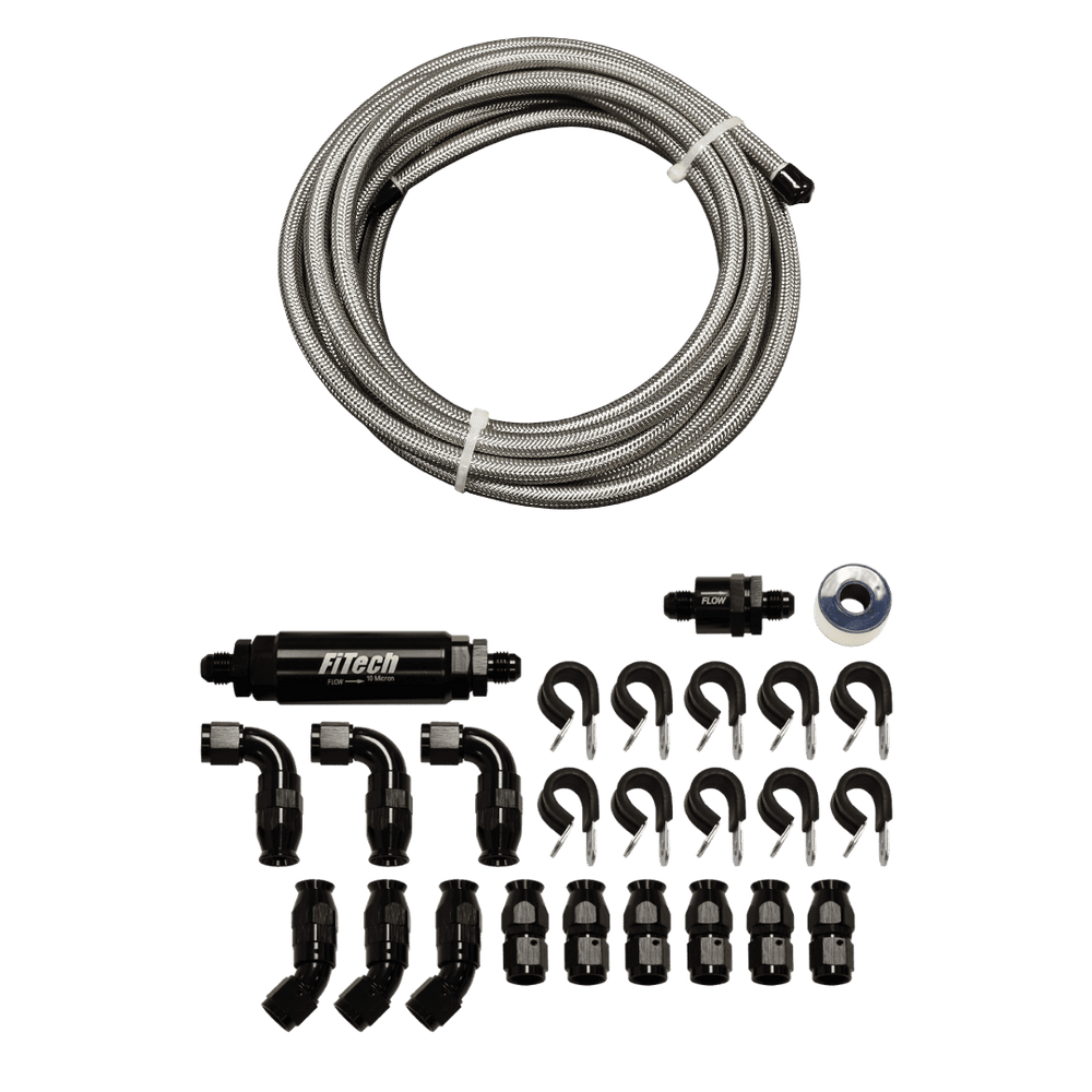Go Fuel AN-6 PTFE Stainless Steel 20 Ft Hose Kit