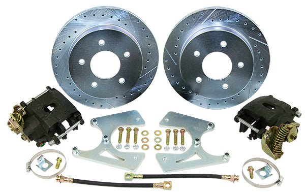 Disc Brake Conversion, Rear - GM Car 10-12 Bolt, 11" Rotors, Staggered Shocks