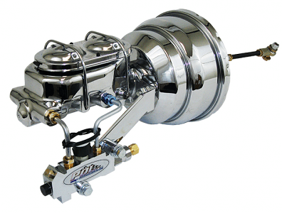 55-57 Bel Air 8" Dual Chrome Power Brake Booster Kit,