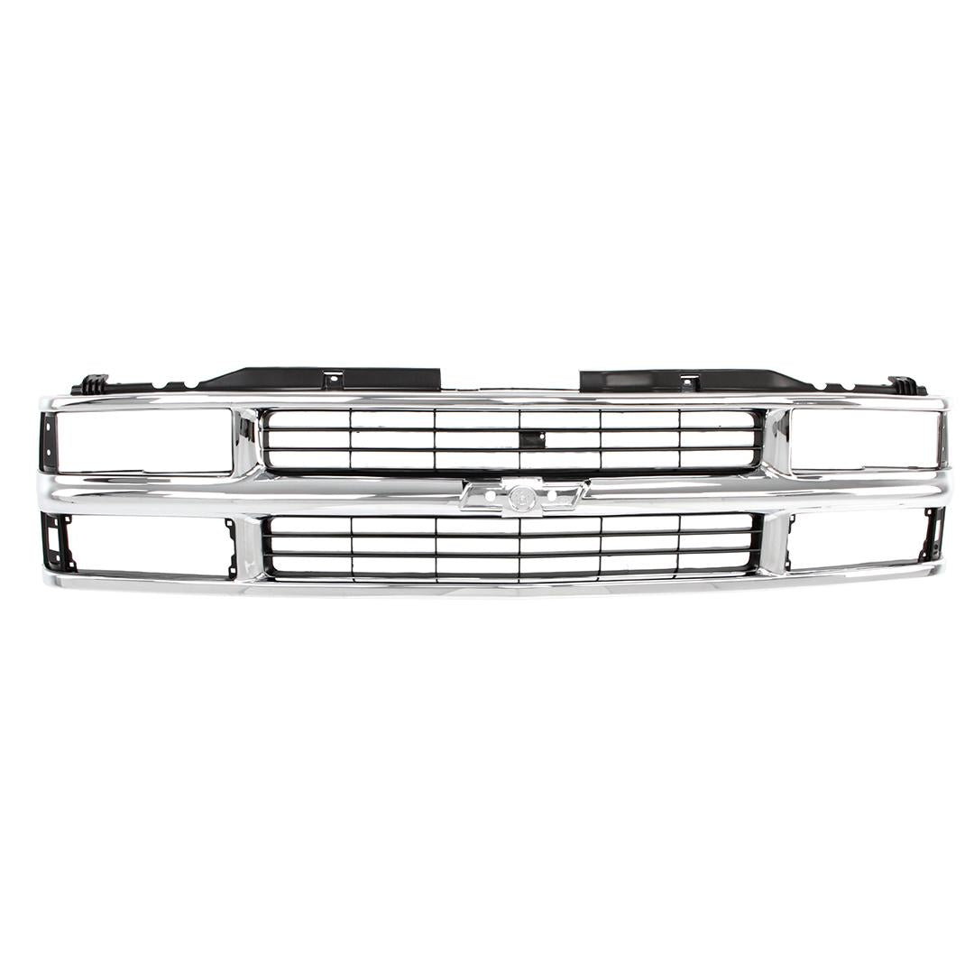 1994-98 Chevy CK Pickup SUV Grille Shell - Chrome Gray - Composite Headlight