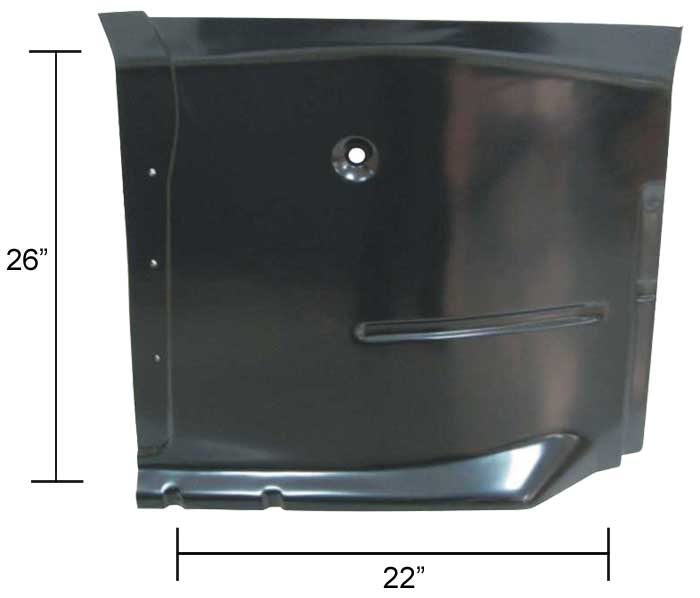 Front Cad Floor Half, RH, 1963-66 Chevy & GMC Truck - Ships Oversize