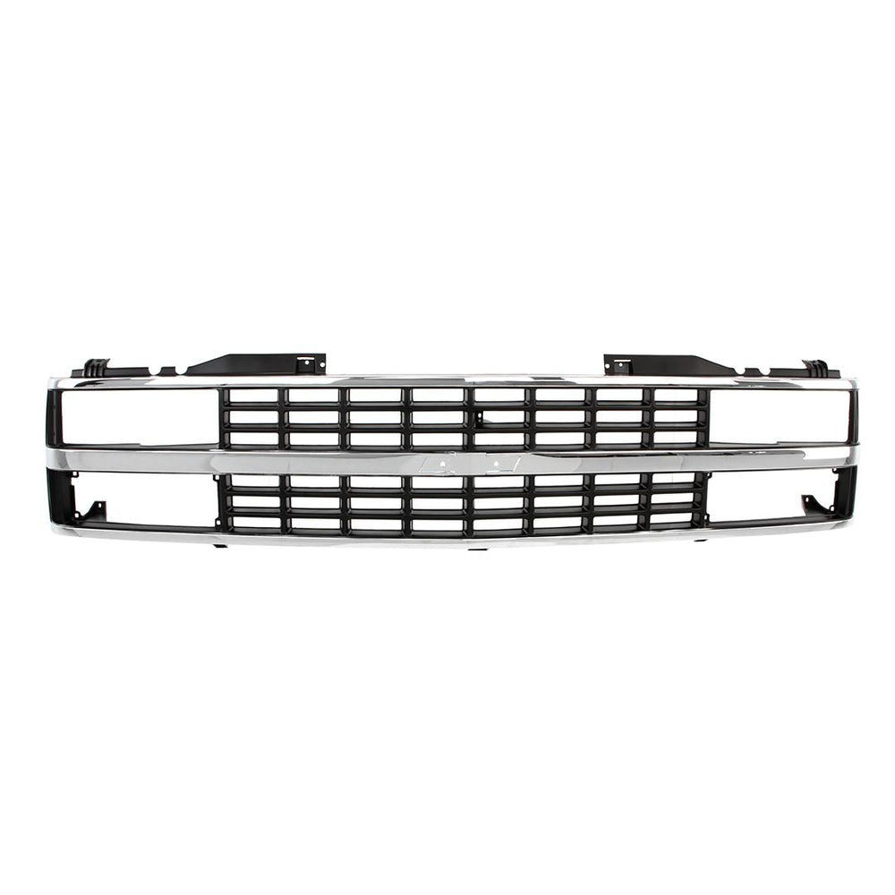 Grille Shell - Chrome Black - Dual Headlight - 88-93 Chevy CK Pickup SUV