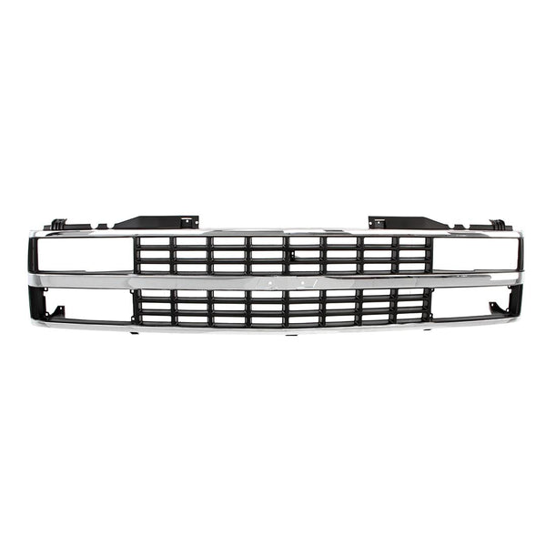 Grille Shell - Chrome Black - Dual Headlight - 88-93 Chevy CK Pickup SUV