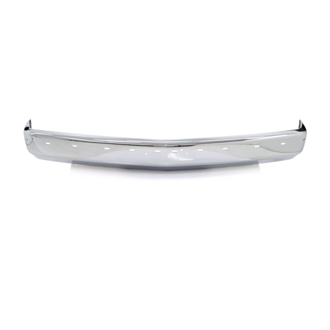 Front Bumper - Chrome - with Tag Bracket Holes - with Impact Strip Holes - 88-98 Chevy GMC OBS Truck SUV