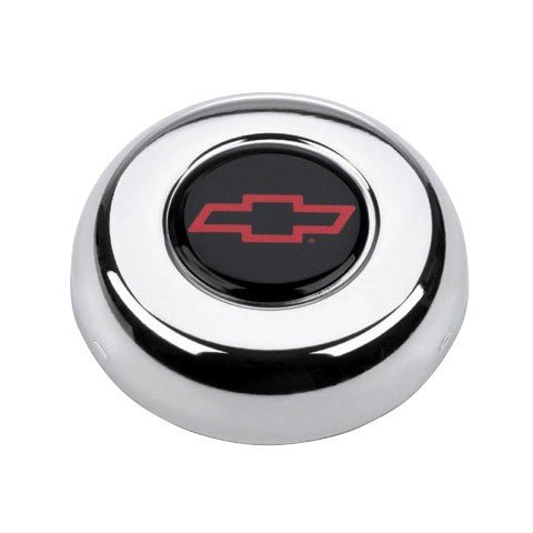 Chrome Button-Chevy Bow Tie (Blk/Red)