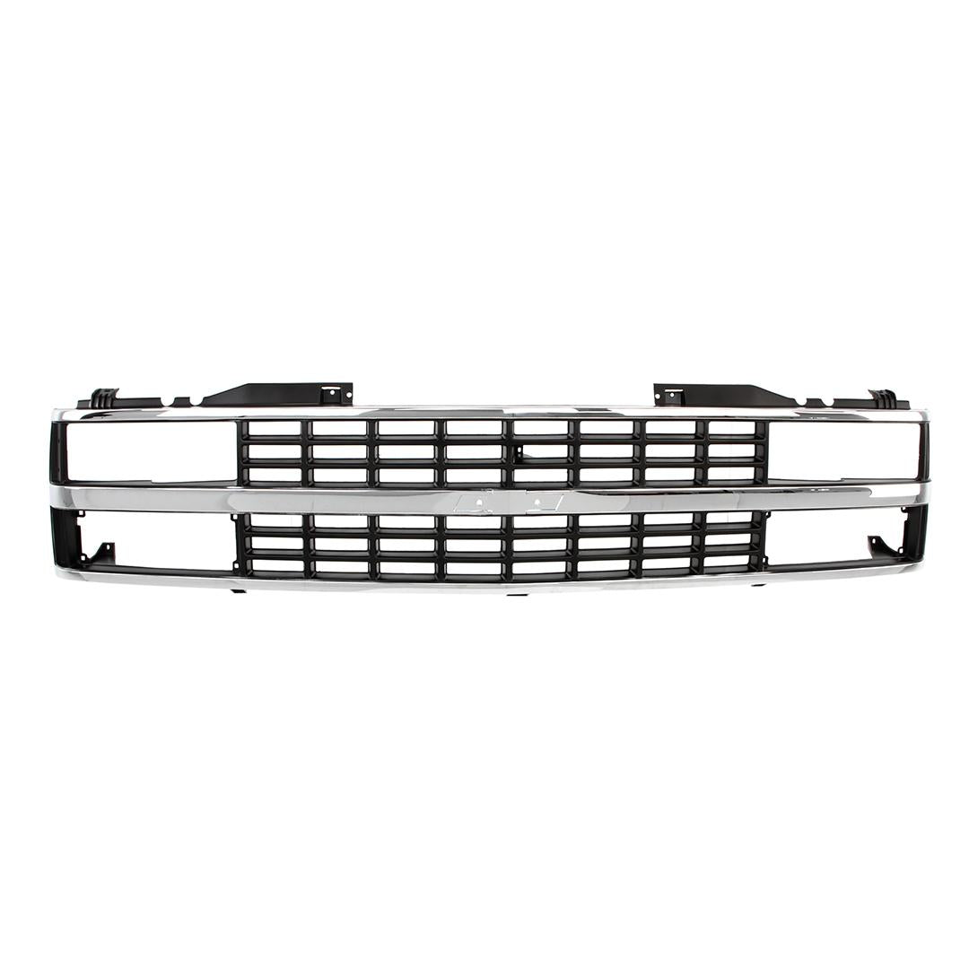 Grille Shell - Chrome Black - Dual Headlight - 88-93 Chevy CK Pickup SUV