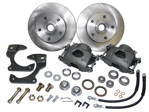 1963-1970 Chevy C10, GMC C1500 Disc Brake Conversion Truck, 11" Rotor 6 Lug to 5 Lug, OEM Drum Spindles