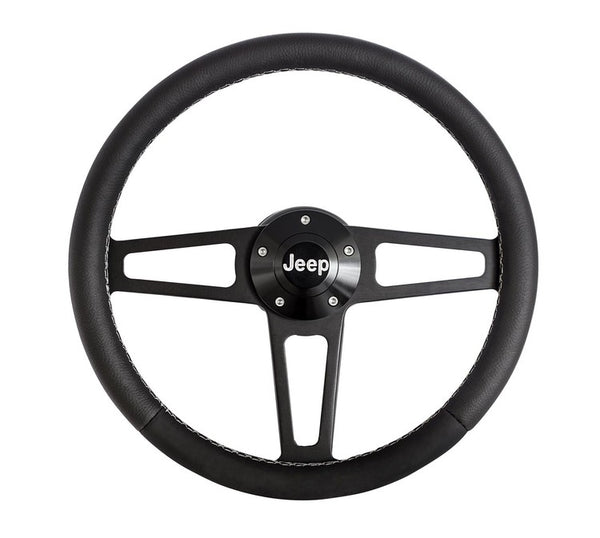 Billet T Series Black Wheel Jeep Logo & Install Kit