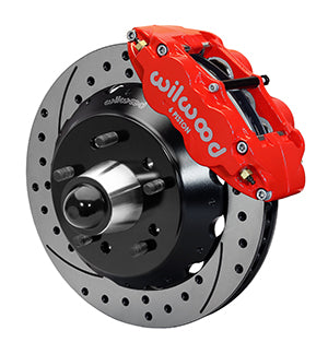Red Calipers 13.06-inch Rotors Drilled & Slotted Rotors