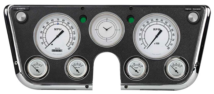 1967-72 Chevy Truck Custom Gauge Package, Classic White