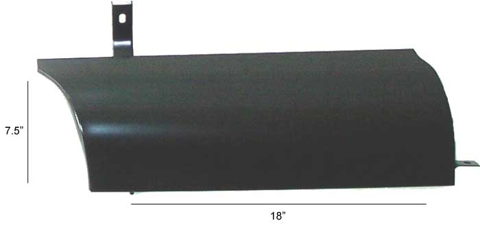 Running Board Splash Apron, RH, 1947-53 Chevy & GMC Short Bed Stepside