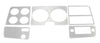1978-80 Chevrolet / GMC Truck Brushed Aluminum Dash Bezel Trim, 5 pc Set, No A/C