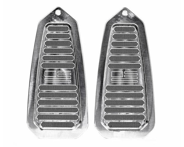 Camaro | Firebird 1967-1969 Billet Door Jamb Vents, Flag Logo- Raw