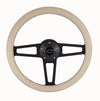 Billet T Series Tan Wrapped Black Spoke Steering Wheel with Chevy Logo & Install Kit (5196)