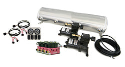 RideTech 30154700 - 4-Way Analog Ride Pro Big Red Compressor System, 5 Gallon