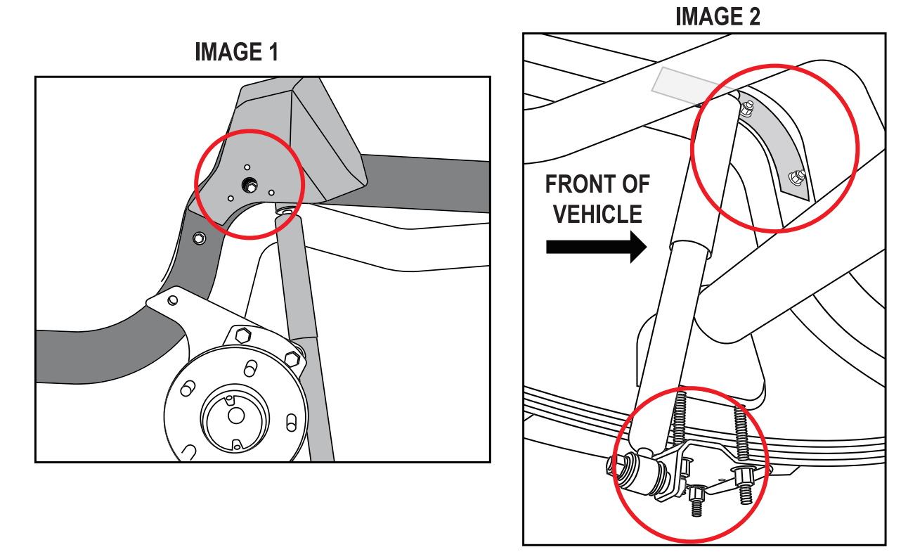 1970-81 Chevy Camaro, Pontiac Firebird Deluxe Shock Relocation Kit, Rear